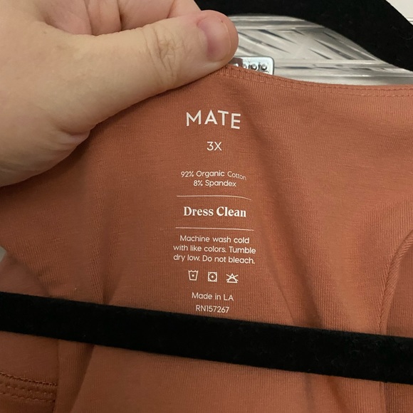 NWT Mate the Label Organic Stretch Rose Sports Bra and Biker Short Set - Picture 3 of 9